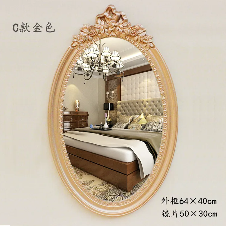 Simple wall-hung bathroom mirror European dressing table beauty salon bedside mirror