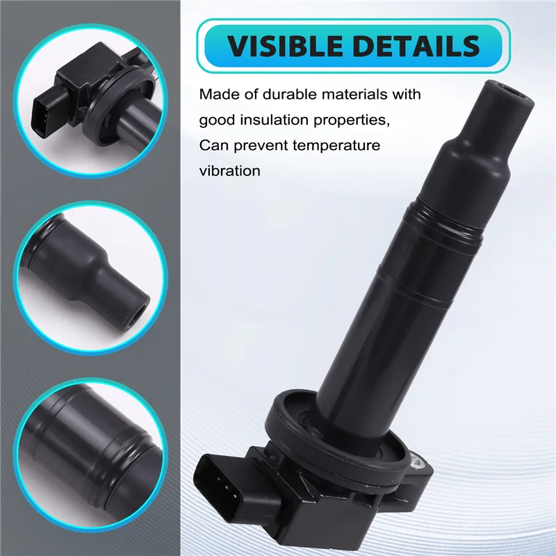 AS57-4Pcs ملفات تشغيل محرك السيارات 90919-02240 لتويوتا صدى بريوس فيوس يارس سليل Xa Xb 1.5L اكسسوارات السيارات #6