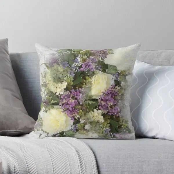 All Kinds Of Lovely A Watercolour Flora  Printing Throw Pillow Cover Office Cushion Throw Home Pillows not include One Side