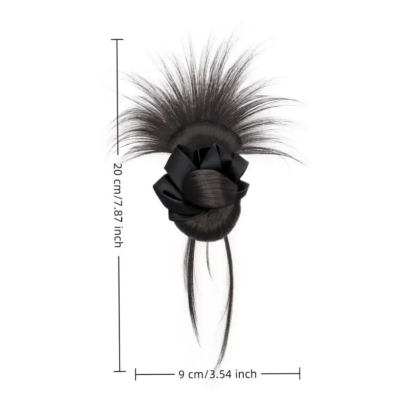 مشبك مخلب كعكة فوضوية صناعية مع عصابة رأس، قطعة شعر طبيعية، وصلات شعر للحفلات للاستخدام اليومي للنساء والفتيات #6