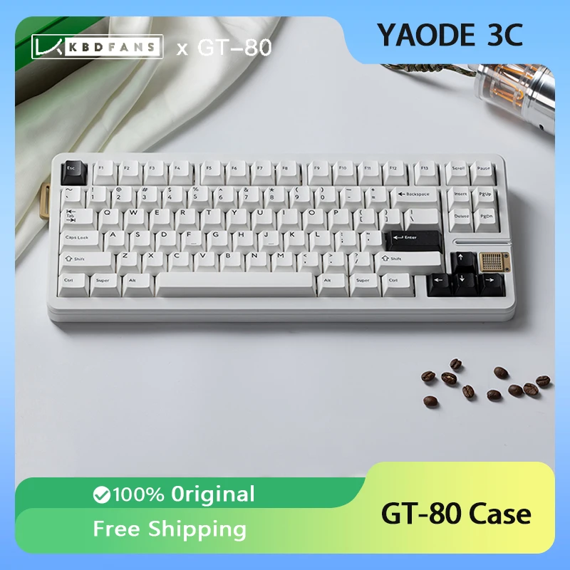 

KBDfans Wooting80HE Чехол для клавиатуры Алюминиевый чехол Lump GT-80 Адаптация Чехол для стрельбы Механическая клавиатура на заказ Игровой аксессуар