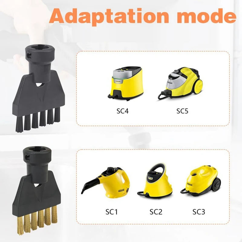 Steam Cleaner Accessories, Pack Of 4 Steam Cleaner Brushes With 2 Microfibre Covers For SC2 SC3 SC4 SC5 Steam Cleaner