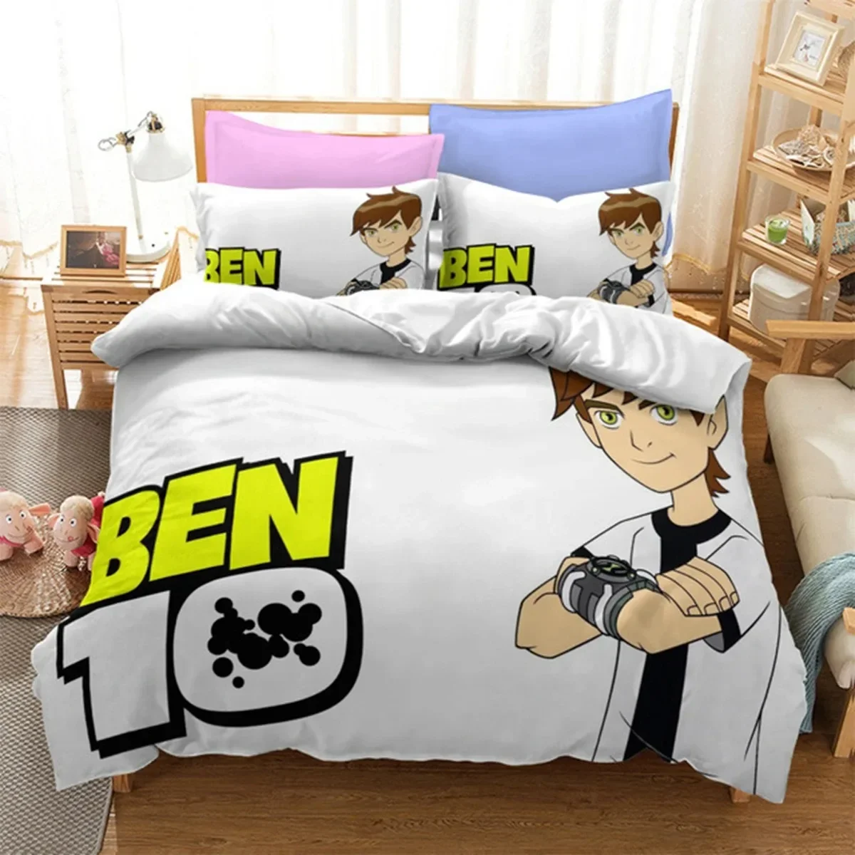 Anime Ben Gwen Duvet Cover 10 Cartoon Bedding Sets Boys Adult Gifts Bed Set Quilt Comforter Covers Home Textiles