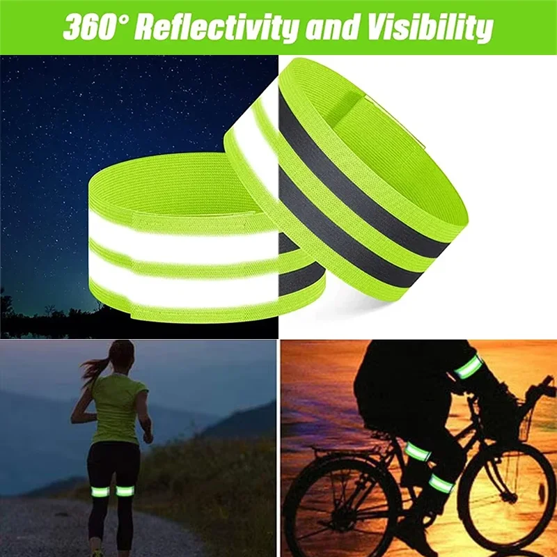 Reflective Bands Elastic Armband Adjustable Kids Safety reflex Wristband Night Run Ankle Leg Straps Cycling protective equipment