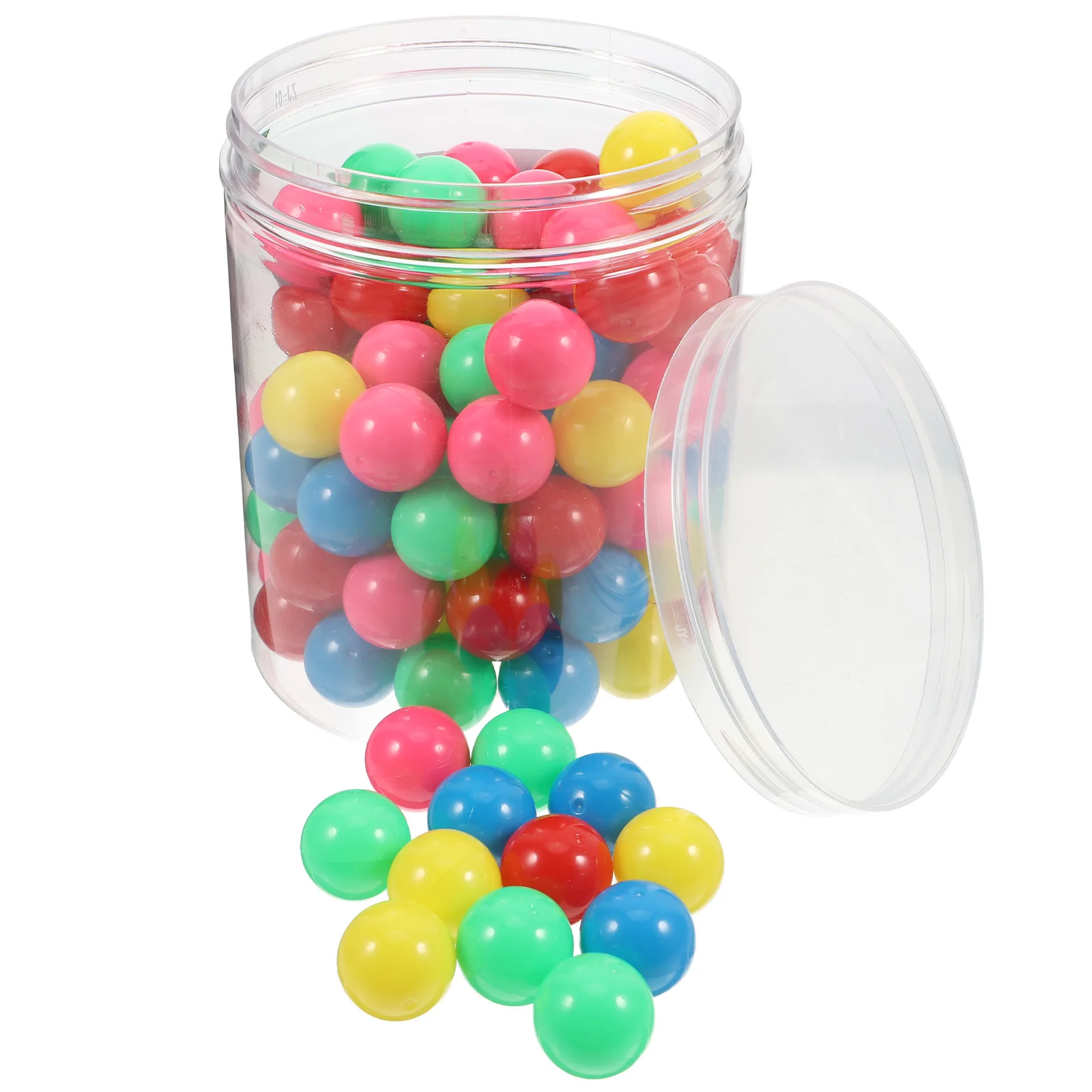 

100 Pcs Counting Balls Big Marbles Toys Round Pit Plastic Pits Combination Game Decoration