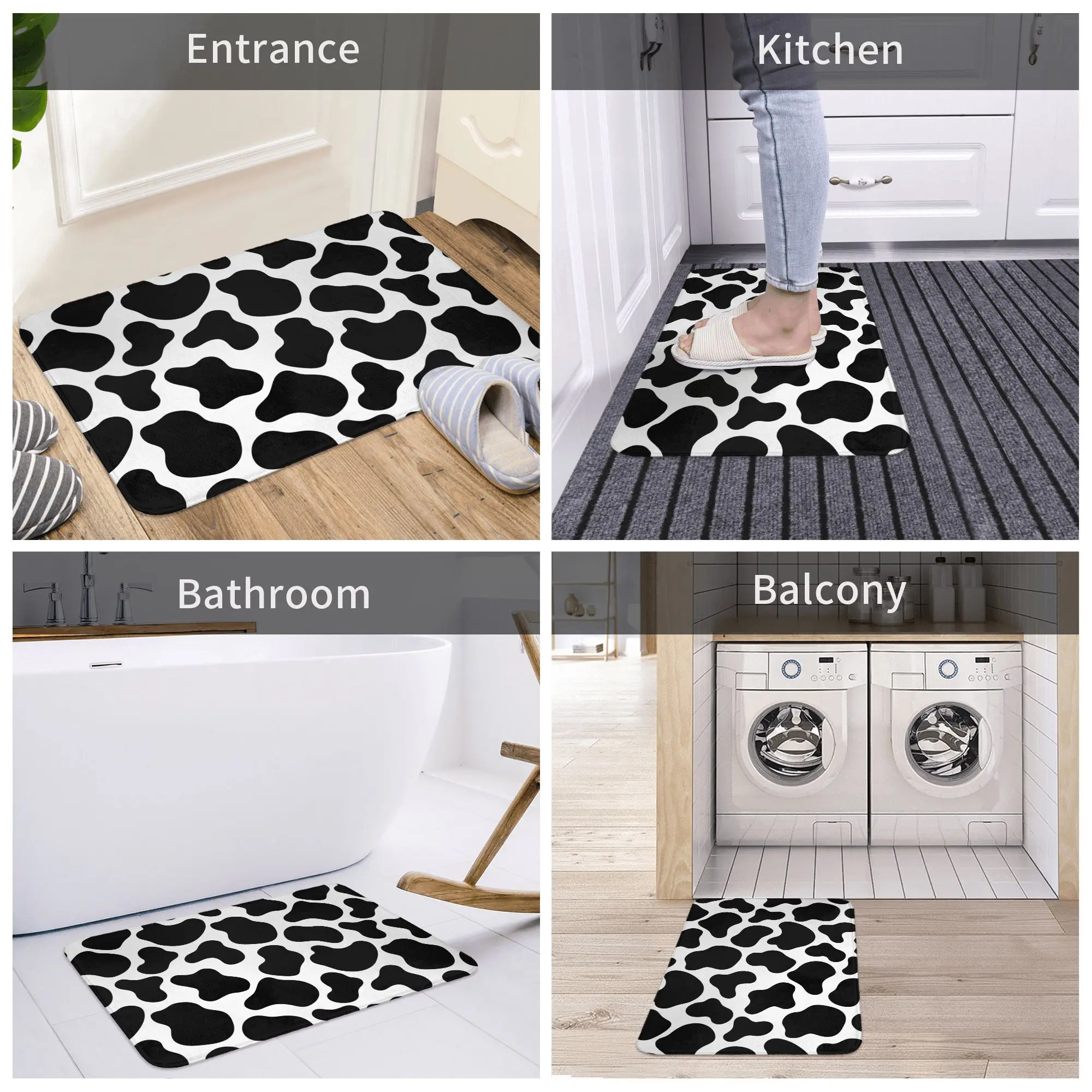 

Cool Cow Non-slip Doormat Floor Mat Water oil proof Carpet Rug for Kitchen Entrance Home Living room Footpad Mats