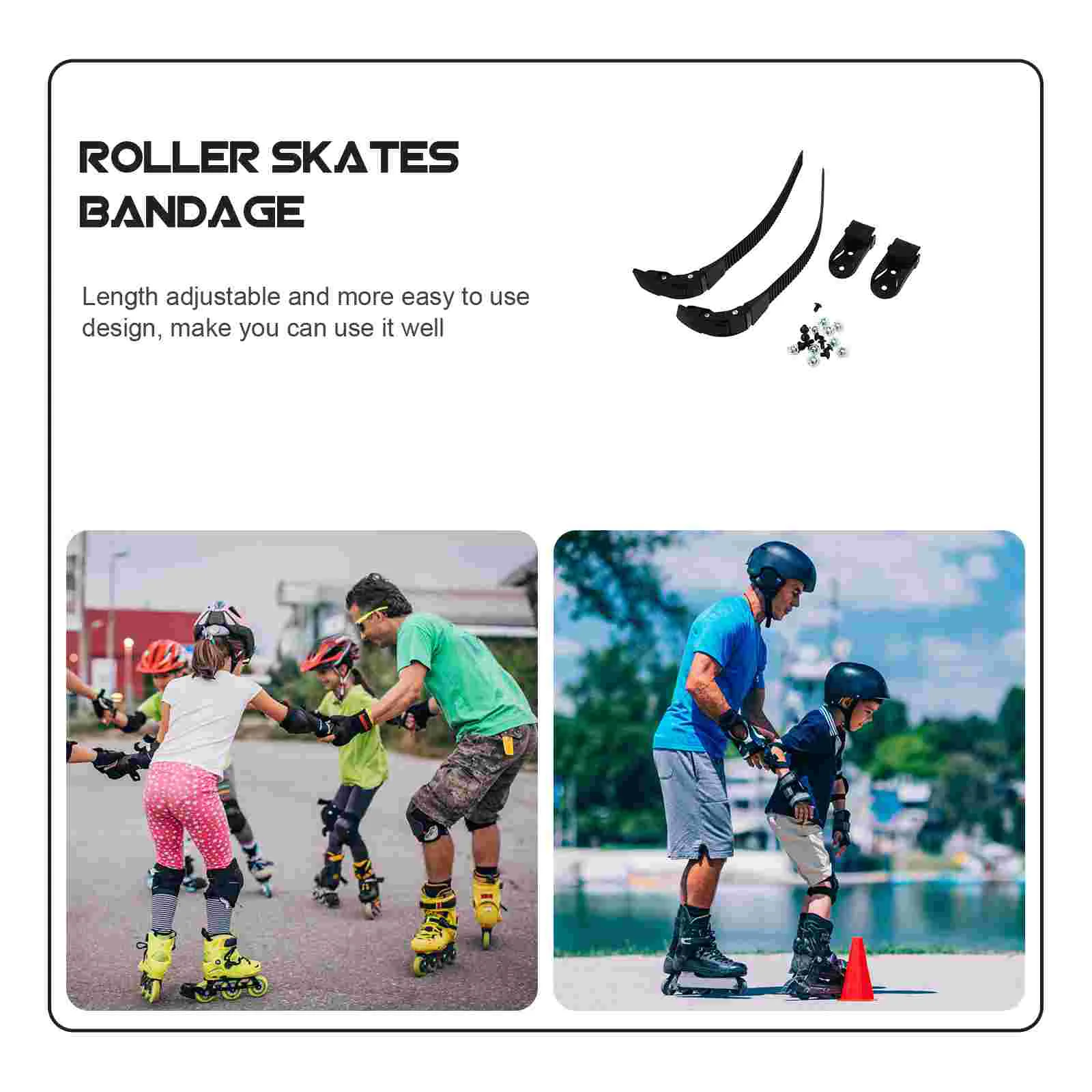 2 Set Sepatu Roda Tali Sepatu Roda Energi Sabuk Gesper Suite Aksesori Sepatu Sepatu Bot Tali Pvc Skating