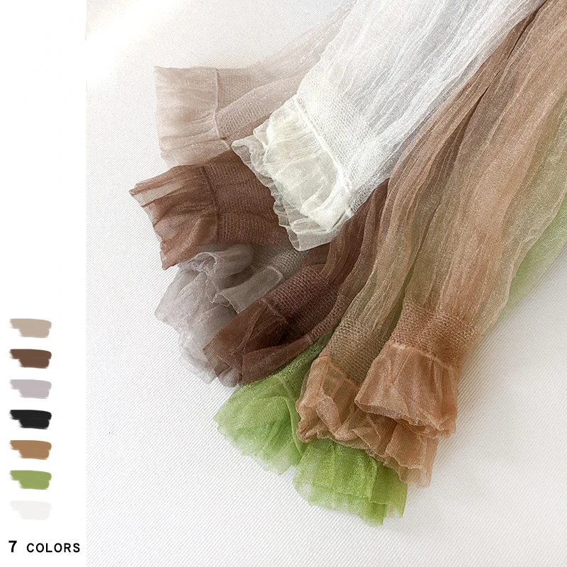 Lace Mesh Short Spring/Summer Socks Women Solid Color Breathable Ultra Thin Socks