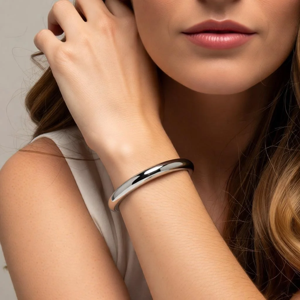 acechannel shining stainless steel bracelets lockable wrist ankle cuffs bangle bracelet fashion jewelry anklet