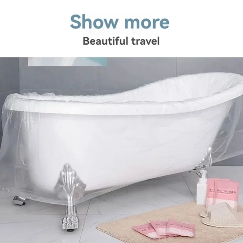 1/3/10PCS Disposable Bathtub Cover Portable Bathtub Liner Oversized Salon Home Travel Hotel Cleaning Anti Dirt Protective Film