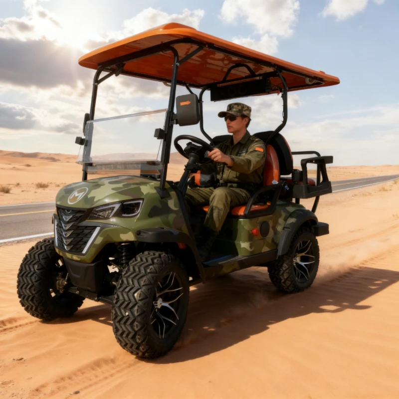 عربة جولف كهربائية 4x4 بإطار من الألومنيوم، معتمدة من CE، طاقة عالية، وسرعة عالية تصل إلى 63 كم/ساعة.