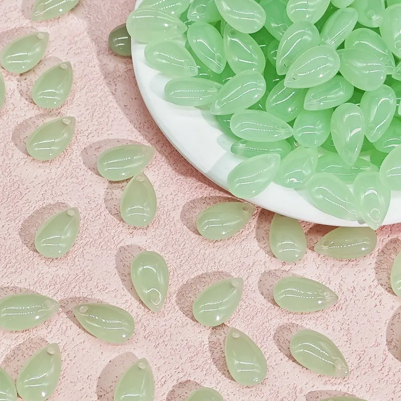 25 قطعة 8x14 مللي متر المزجج اكسسوارات قطرة الماء قلادة DIY بها بنفسك اليدوية مجوهرات اكسسوارات شقة قطرة الماء قلادة المواد بالجملة