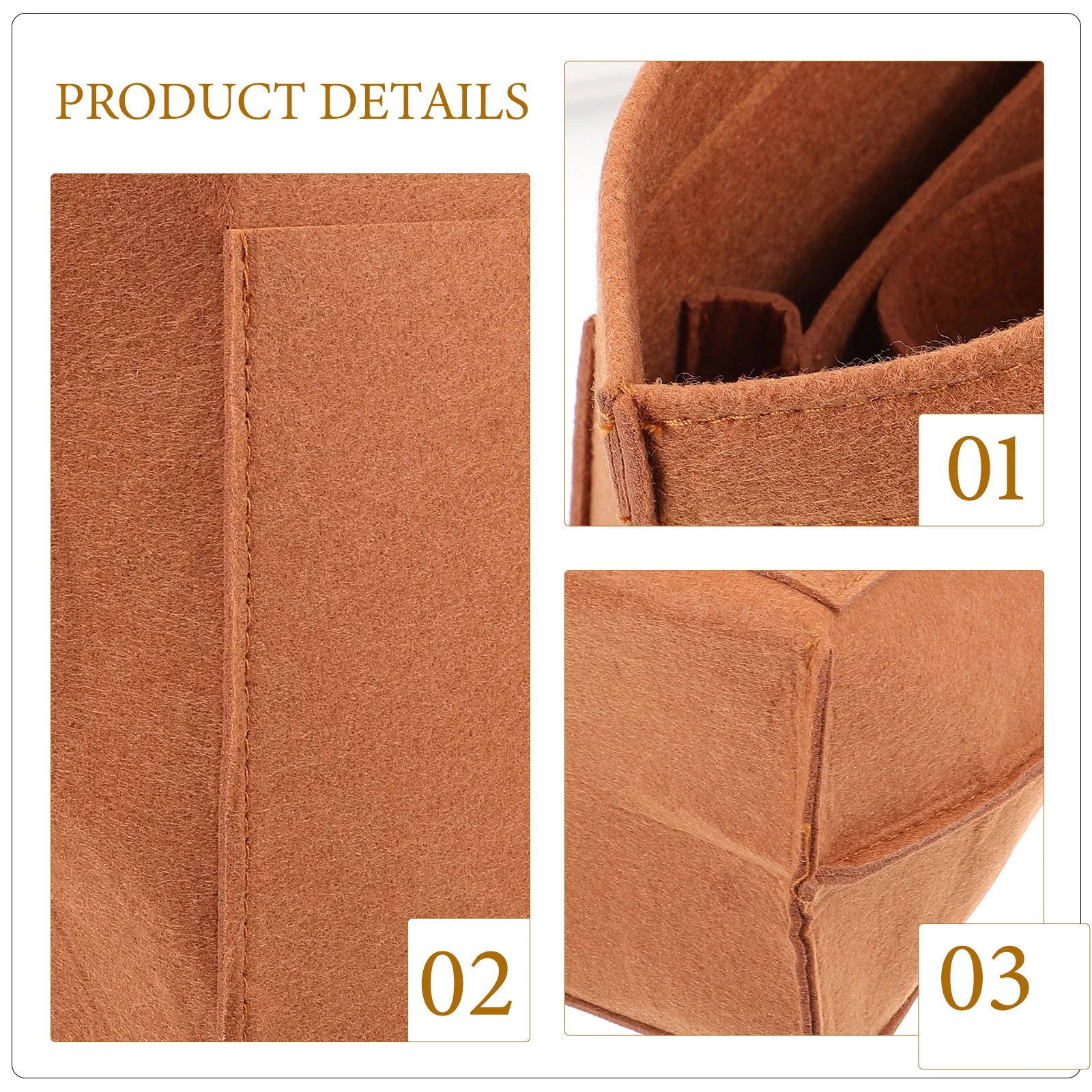 

Felt Purse Organizer Insert Small Bag Liner For Handbags Tote Women Cosmetics Storage Travel Interior Accessory