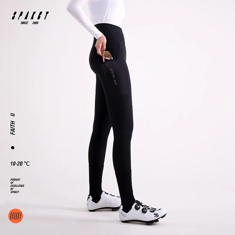 

SPAKCT FAITH II-Women's Fleece Cycling Pants winter warm comfortable Road cycling long pants with side pockets