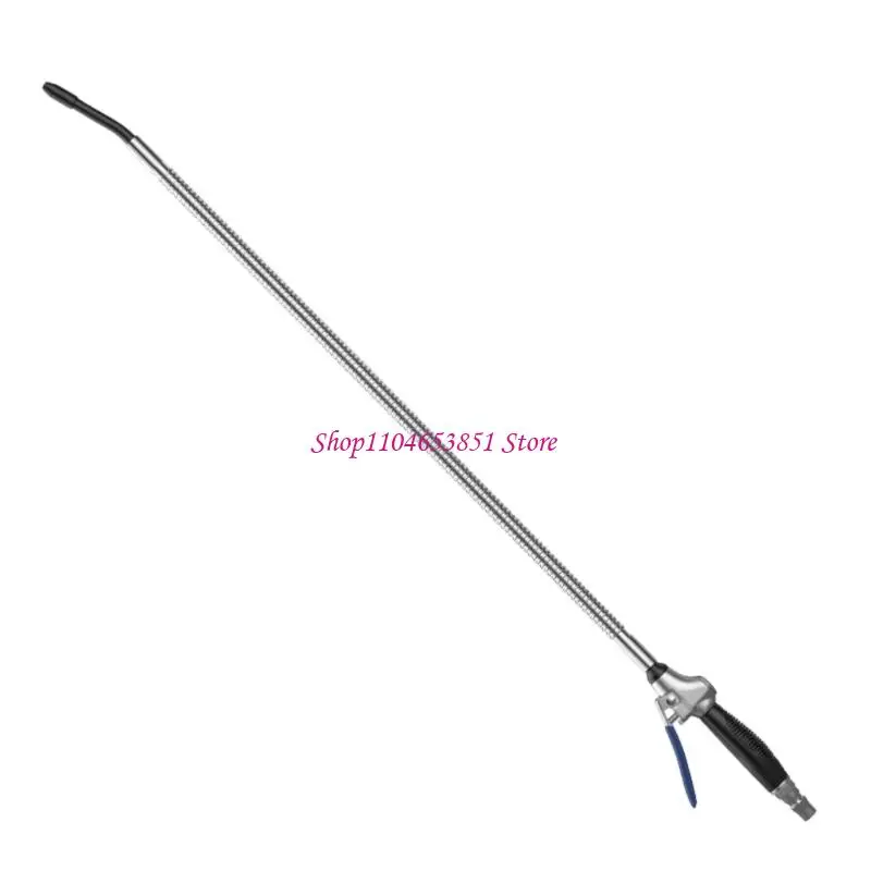 Metal Dust Cleaning Tool with Lever Handle, Angled Tip and Flexible Reach Section for Vehicle and Machine Cleaning 