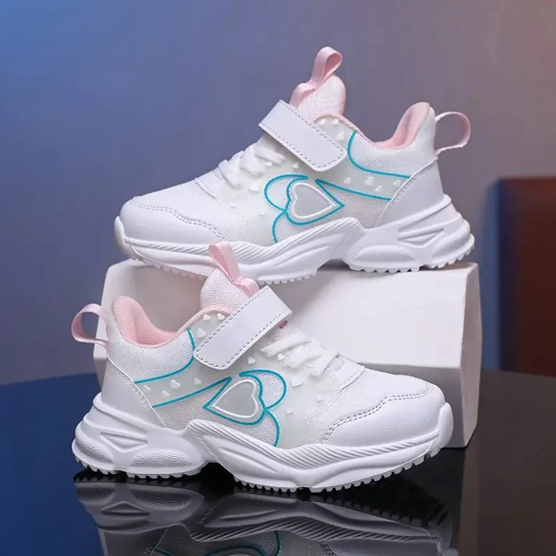 

2025 New children's casual shoes, girls' cartoon Heart sports shoes, Spring and autumn running shoes girls shoes kids sneakers