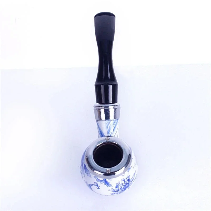 China Style Ceramics Pipes Chimney Smoking Pipe Mouthpiece Cigarette Herb Tobacco Pipe Cigar Narguile Grinder Smoke