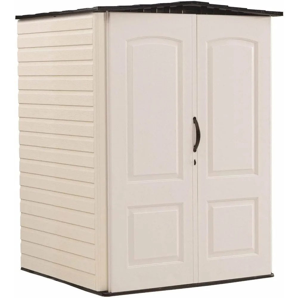 

Resin Storage Shed with Lockable Shed, Outdoor Storage Space, Sandstone, 5 in x 4 in