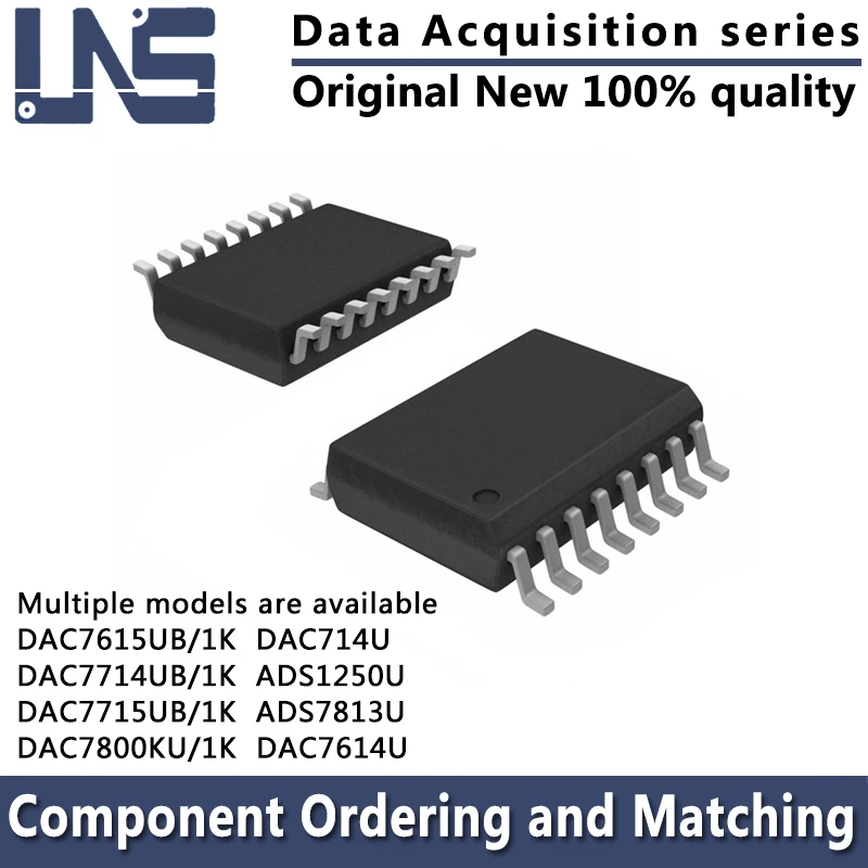 

1PCS DAC714U ADS1250U ADS7813U DAC7614U DAC7615UB/1K DAC7714UB/1K DAC7715UB/1K DAC7800KU/1K SOIC-16 Data Acquisition