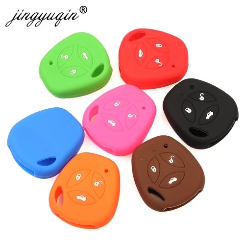 Jingyuqin-funda de goma de silicona para llave de coche, funda protectora de Gel de sílice suave para Lada Largus 4X4 Kalina Granta Priora