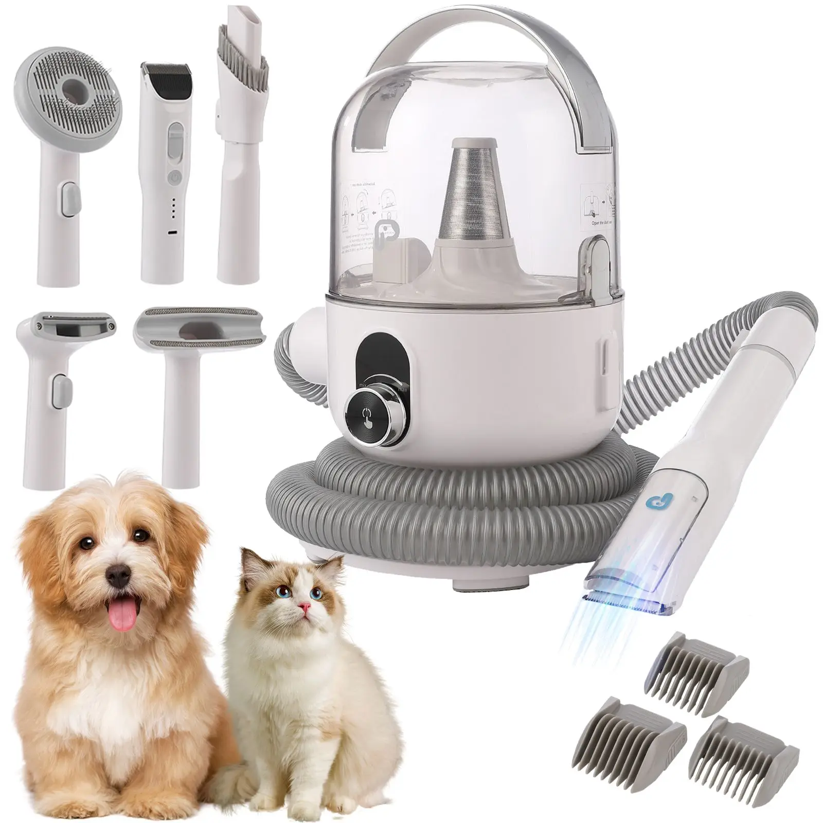 

1 ABS ODM Multi-Function Pet Grooming Kit with Self-Cleaning Brush, Detachable Washable & -like Bath System - Dog & Hair Remover