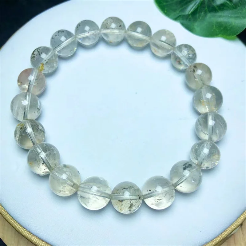 Natural Pyrite Quartz Bracelet Handmade Crystal Jewelry Stretch Bangle Children Birthday Gift 1pcs 10/12/14MM