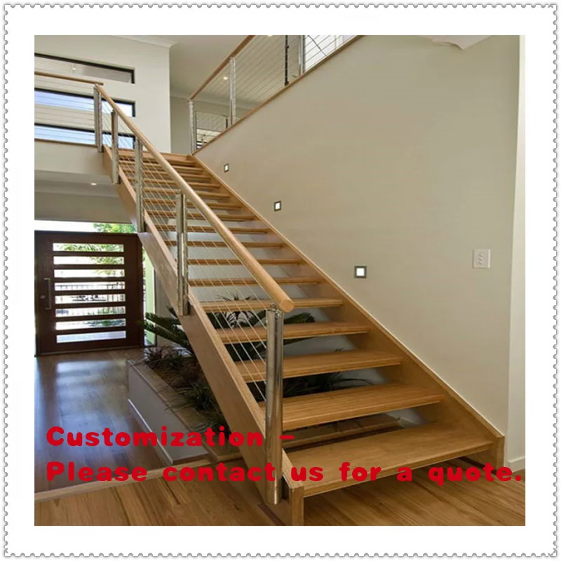 custom.Unique Design One Side Stinger Straight Space Stairs with Low Cost