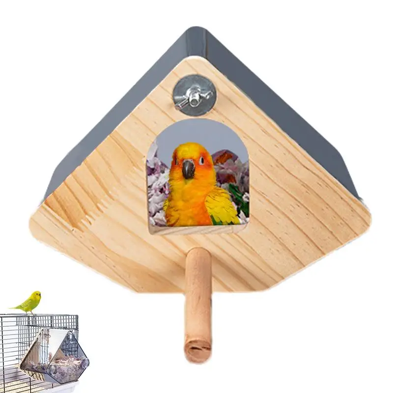 Parakeet Nest Box Lovebirds Nesting Station House Easy To Clean Transparent Bird Nesting Box For Budgie Conure Finch Tits