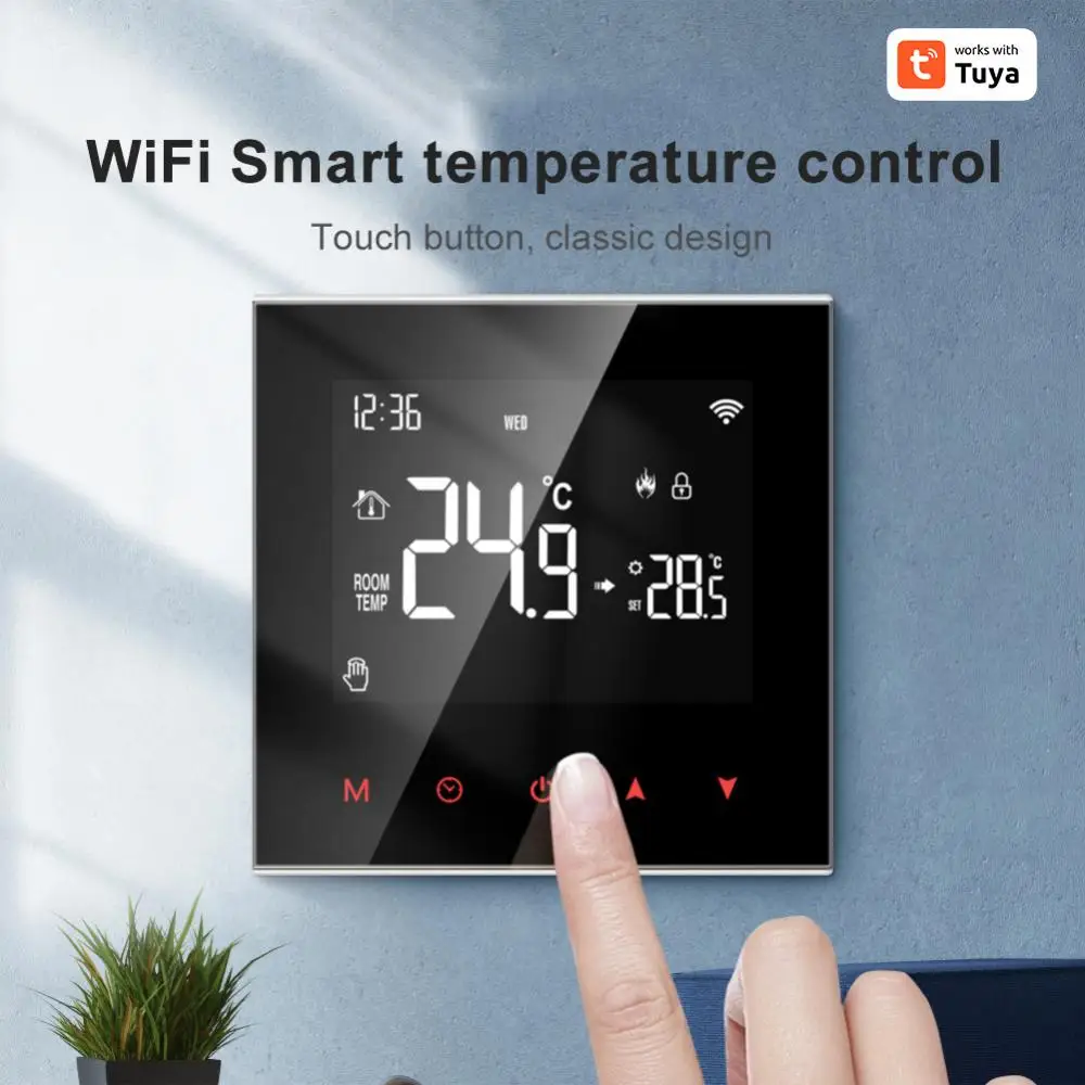 Xiaomi Tuya WiFi Thermostat Smart Electric/Water Heating Temperature Controller Works With Alexa Google Home Yandex Alice