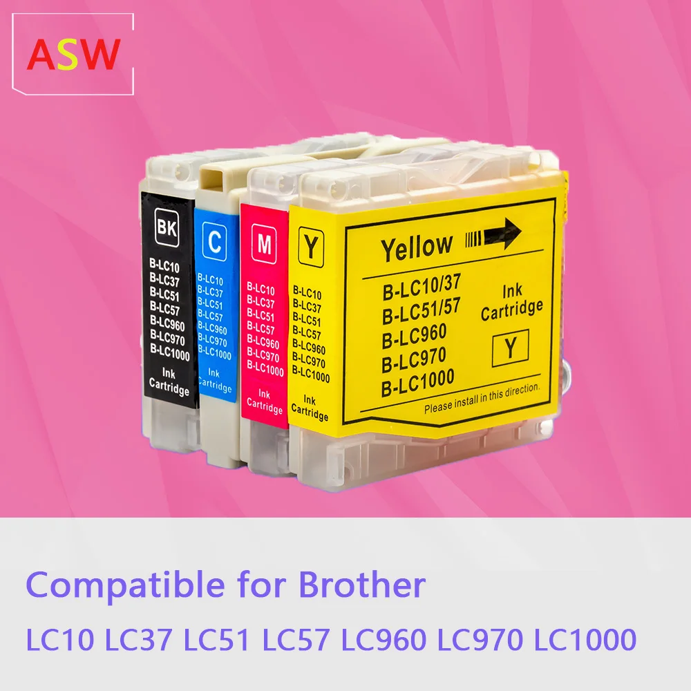 

Совместим с LC10 LC37 LC51 LC57 LC960 LC970 LC1000 чернильный картридж для Brother DCP-130C DCP-135C MFC-235C 750CN 750CW