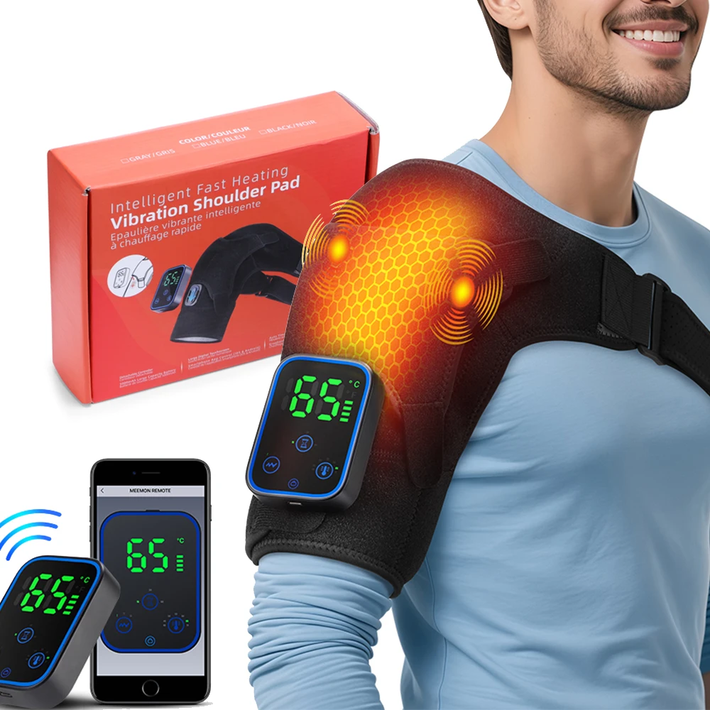

App Control Automatic Shoulder Massager Best Shoulder Brace Support for Arthritis Pain Relief Heated Massage Belt at Home