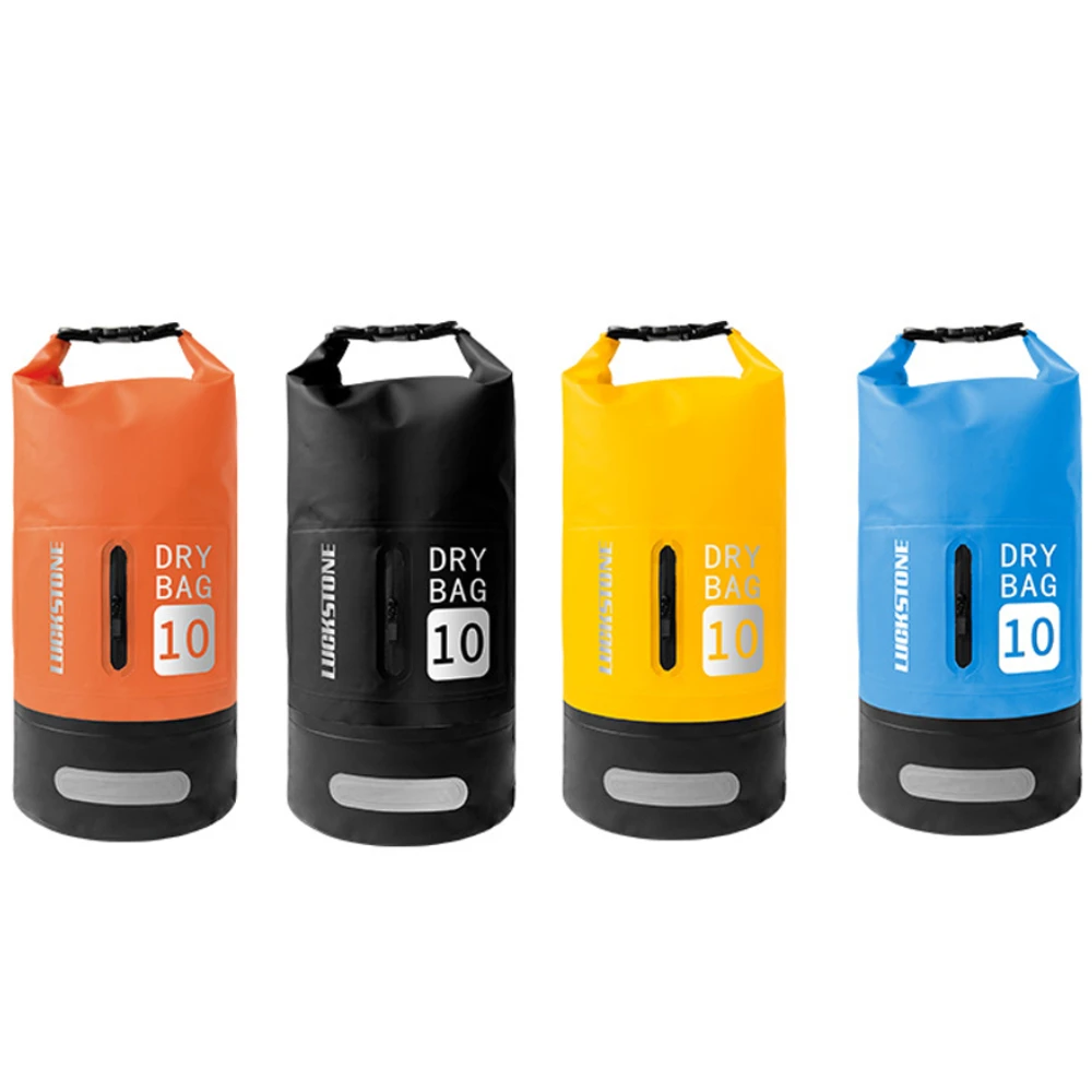 

Waterproof Dry Bag 10/20L Large-Capacity Bucket Bag w Shoulder Straps Lightweight Backpack for Rafting Swimming Kayaking Camping