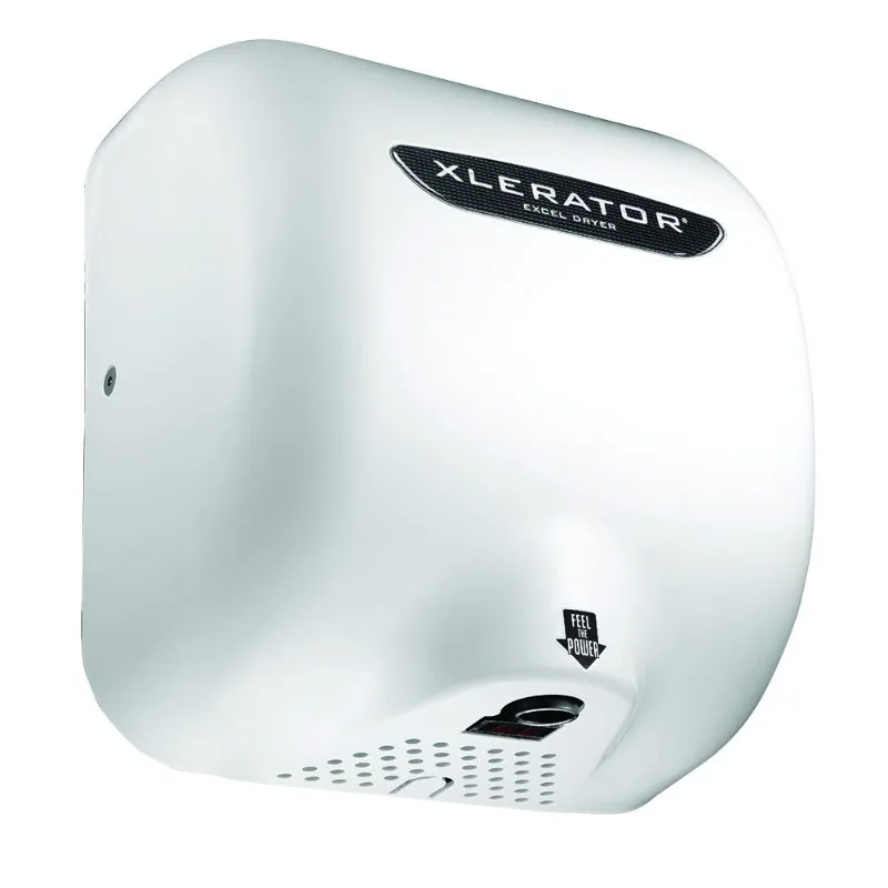 XLERATOR XL-BWX Automatic High Speed Hand Dryer with White Thermoset (BMC) Cover and 1.1 Noise Reduction Nozzle, 5.5 A, 277 V