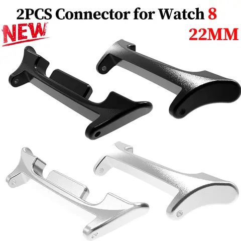 1Pair Adapter For Samsung Galaxy Watch 8 40/44mm 8 Classic 46mm Watchband Strap Connector Bracelet Stainless Steel Case Watch 8