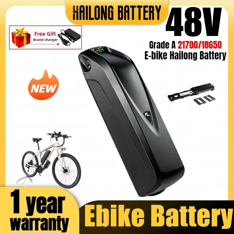 

Hailong 48v 60ah Lithium Battery Titanate Frame Fahrrad 36v 72v 52v E Bike Akku Accu for Electric Bicycle 20 30 40 50ah Batterie