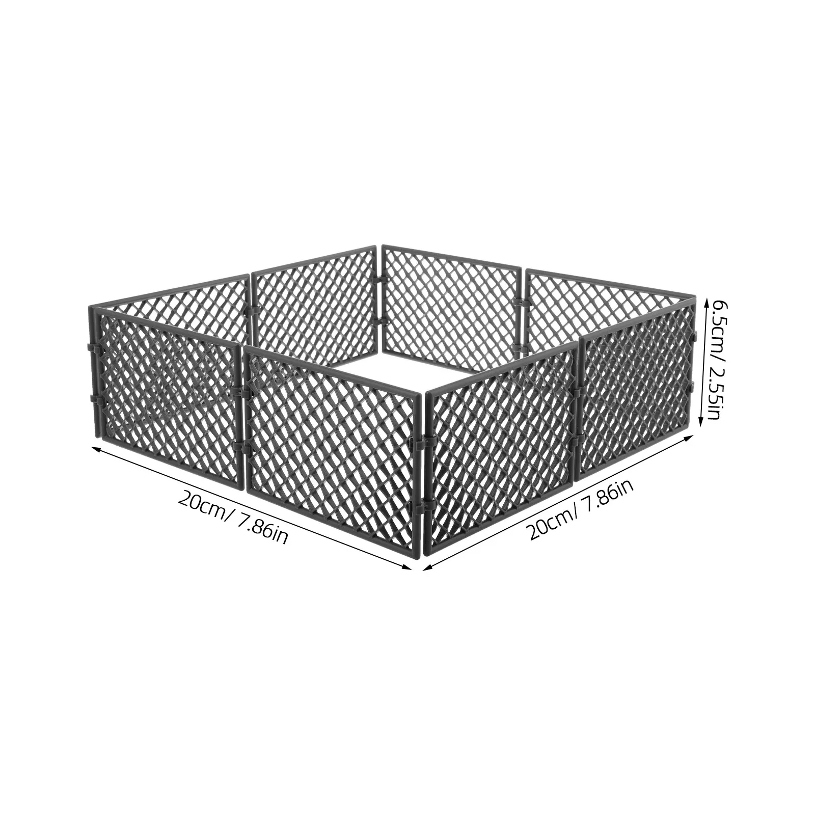 8Pcs Mini Wire Fence Plastic Protective Mesh Prison Fence Prop DIY Micro Landscape Scene Decor Constructive Toys for Kids