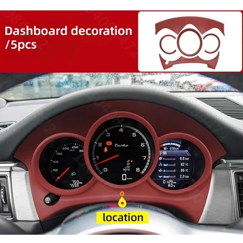 Original Car Interior Decoration Upgrade for Porsche Macan s gts turbo screen watch sticker for macan interior accessories key