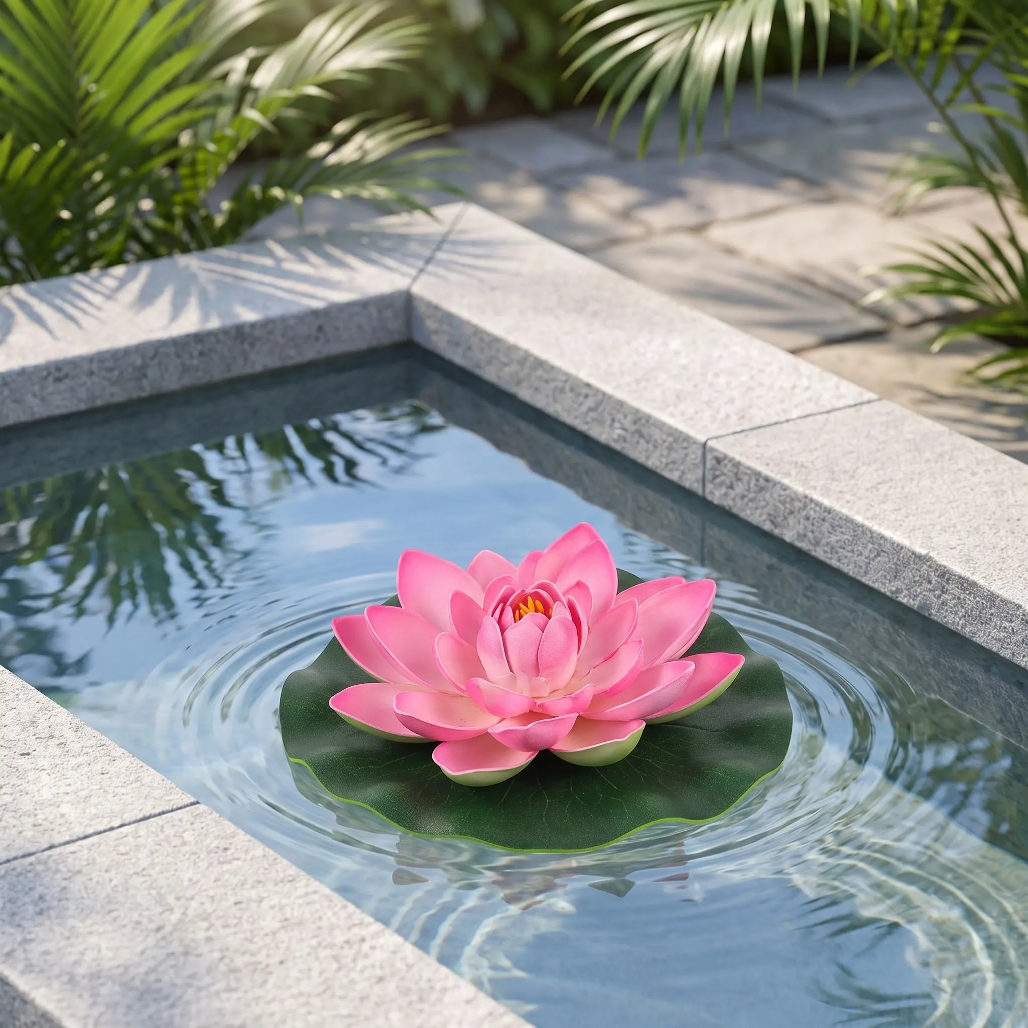 12Pcs Artificial Water Lily Floating Lotus Flowers Realistic Pond Decoration Floating Plants for Pool Fountain