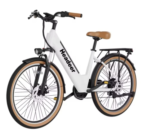 E-Bike BD26195 350W Motor 48V11.5AH Batterij Elektrische Fiets 26-Inch Band Dubbele Schijfrem 7-Versnellingen Stadsfiets
