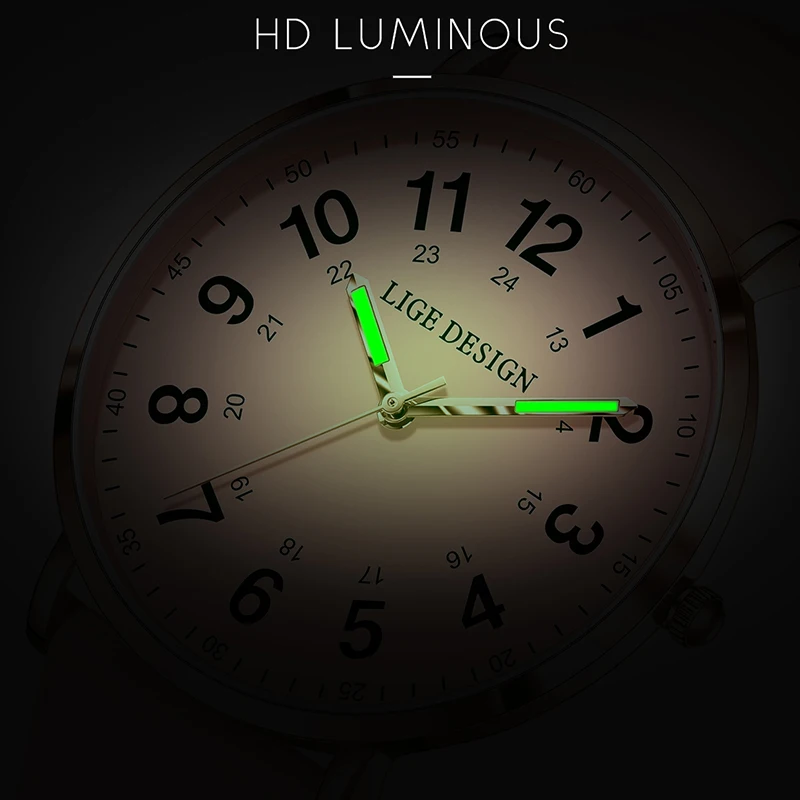 LIGE العلامة التجارية الفاخرة ساعات سيليكون للنساء موضة مقاوم للماء المرأة سوار ساعة رياضية كوارتز كرونوغراف Reloj Mujer