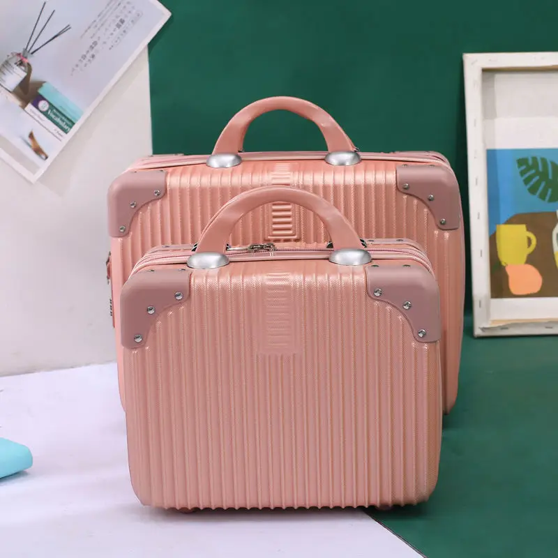 14 Inch New Professional Makeup Organizer Travel Cosmetic Case for Makeup Bag Storage Bag Cute Women Suitcases Cosmetic Bag E664