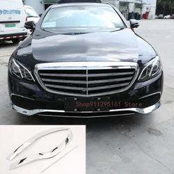 Car Accessories 3 Pcs ABS Chrome Front Bumper Plate For Mercedes Benz E Class W213 2016-2019
