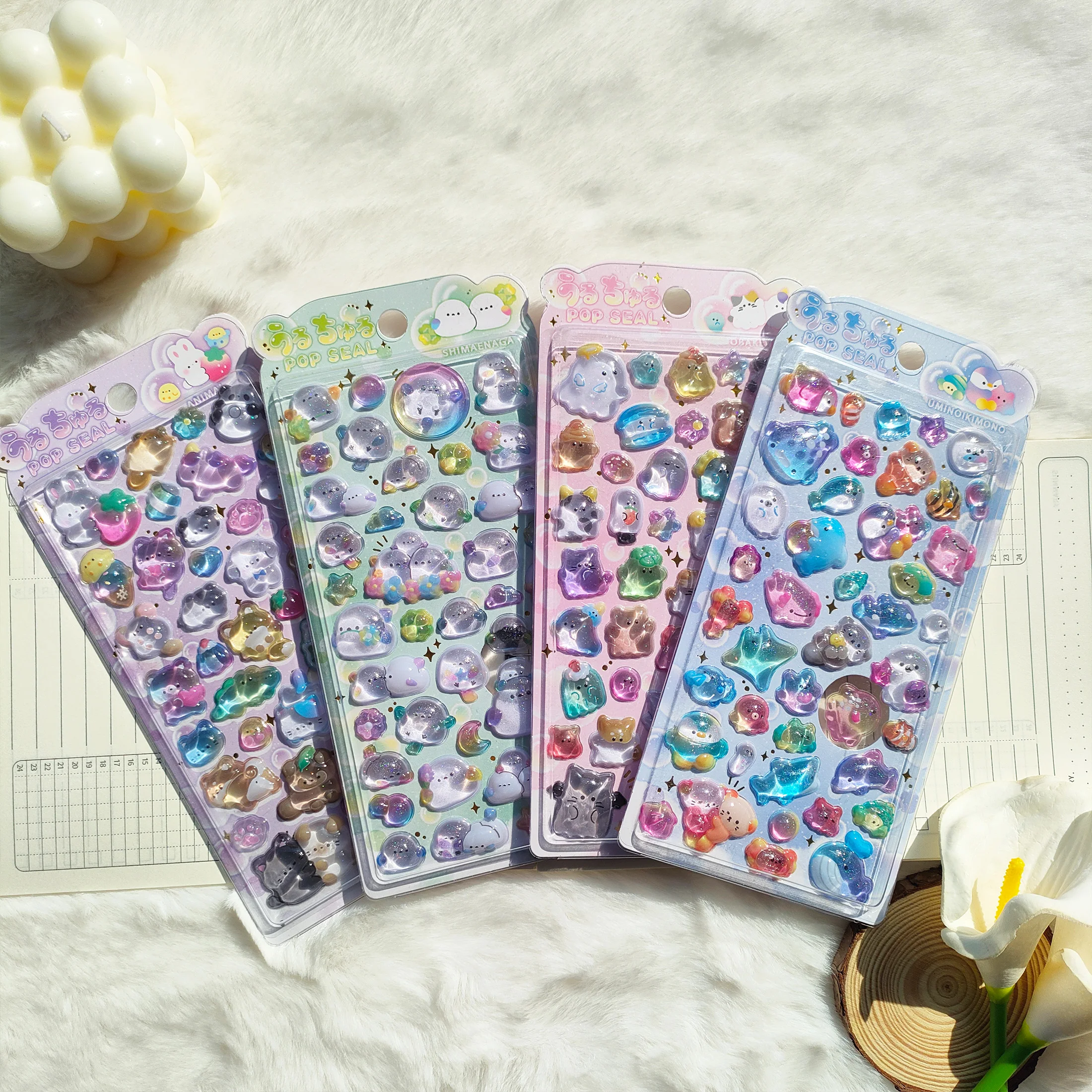 

Новые 3D-наклейки с животными для тетрадей, милые мультяшные рельефные наклейки для декора, подарок для детей