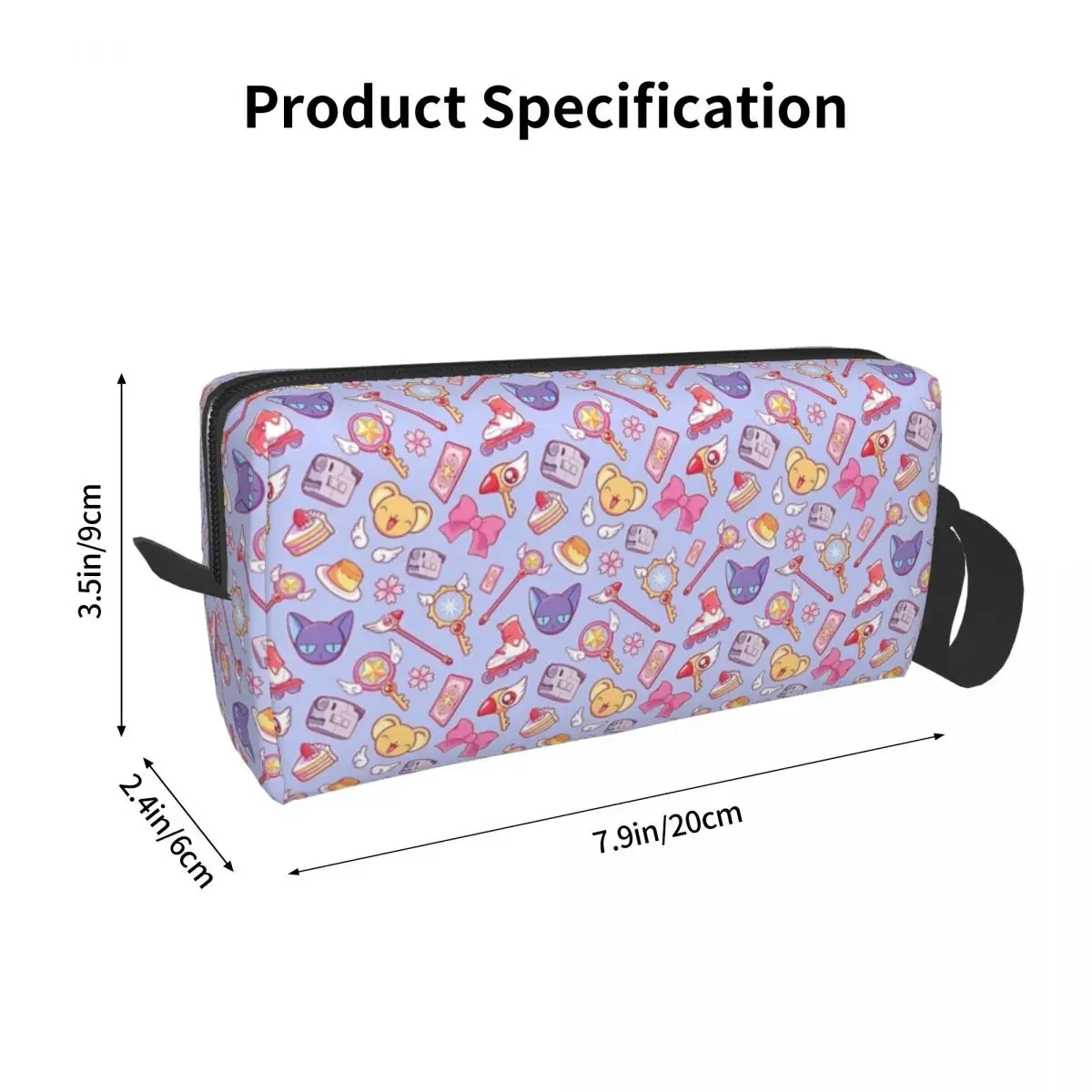 Sakura Card Captor - Violet Makeup Bag Cosmetic Organizer Storage Dopp Kit Toiletry Cosmetic Bag Women Beauty Travel Pencil Case