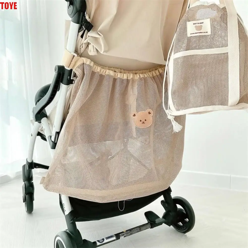 

Multifunction Baby Stroller Storage Bag Cartoon Animals Bear Rabbit Baby Pram Hanging Bag Squirrel Large-capacity Mesh Mommy Bag