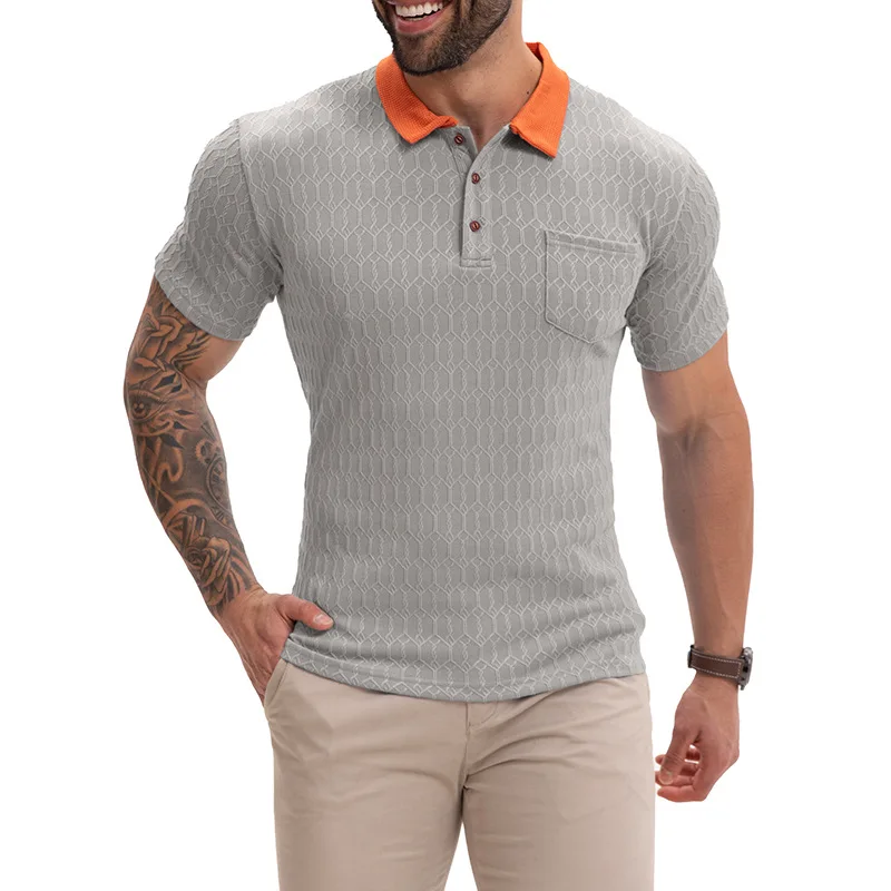 

Новые летние модные мужские цветные отложные воротники с коротким рукавом, тонкие повседневные модные рубашки поло, мужские американские футболки, топы