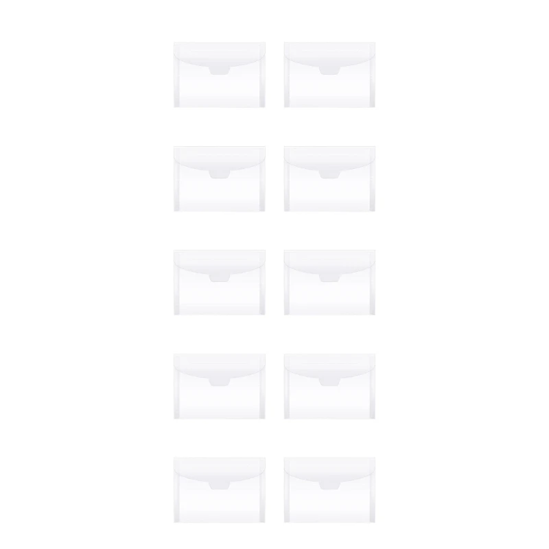 10Pcs Clear PVC Pockets, Die Cuts Stamps Storage Pockets Set