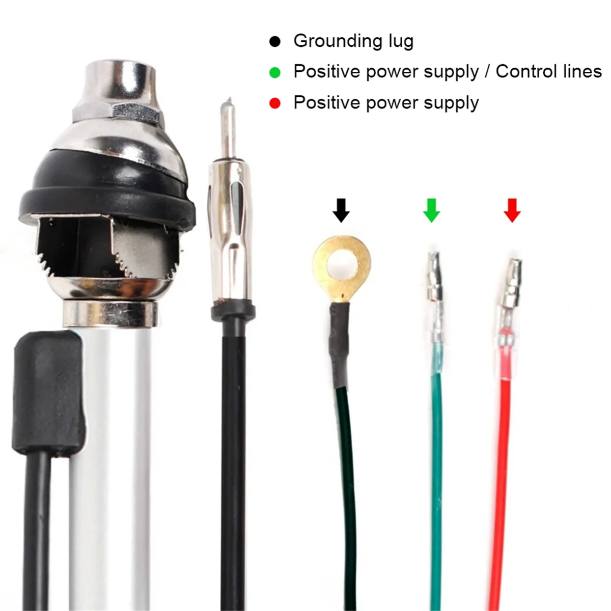 Electric Power Automatic Telescopic Antenna Exterior Vehicle Aerials 12V Universal Waterproof for Car SUV AM FM Radio