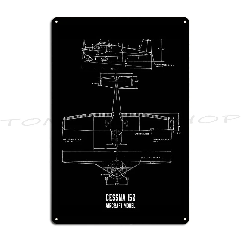Placa Metálica Decorativa de Aviones Deportivos Cessna 170, 172, Cessna C189 Skywagon, para Cine, Bar, Garaje, Diseño de Letreros Metálicos