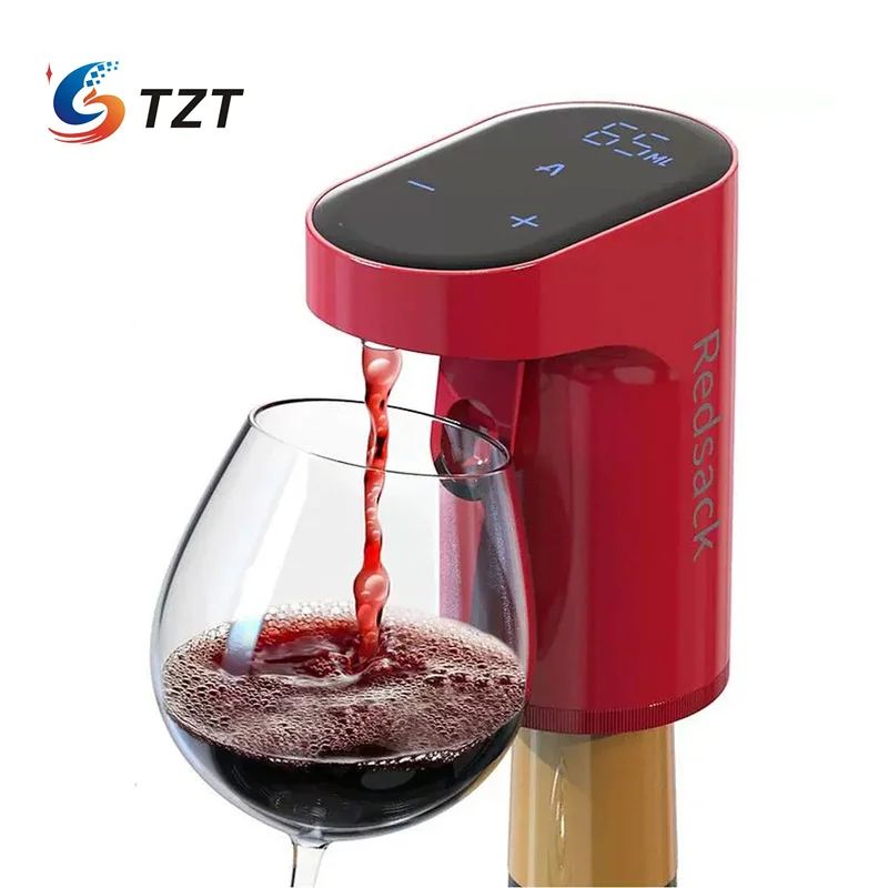 

TZT Red/White/Black Version Smart Automatic Wine Dispenser Aerator Electric Dispensing Wine Decanter Alcohol Vodka Whisky Wine